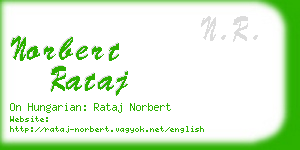 norbert rataj business card